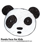 How to Draw a Panda Face for Kids