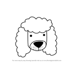 How to Draw a Poodle Dog Face for Kids