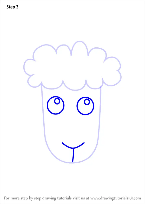 Learn How to Draw a Sheep Face for Kids (Animal Faces for Kids) Step by  Step : Drawing Tutorials