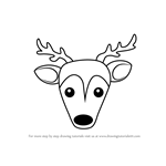 How to Draw a Sika Deer Face for Kids