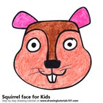 How to Draw a Squirrel Face for Kids