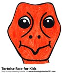How to Draw a Tortoise Face for Kids