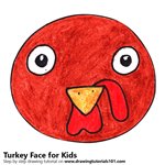 How to Draw a Turkey Face for Kids