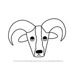 How to Draw an Urial Face for Kids