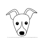 How to Draw a Whippet Dog Face for Kids