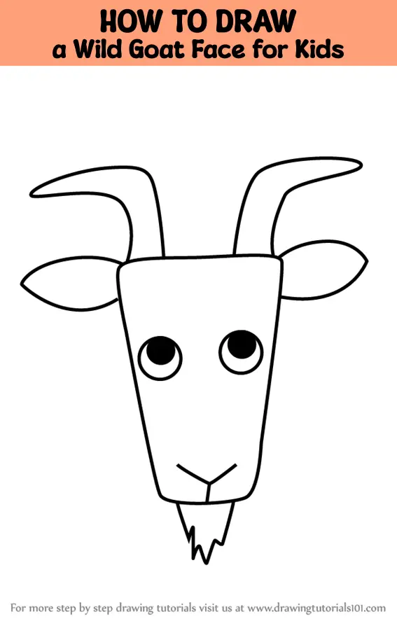 How to Draw a Goat Face - Really Easy Drawing Tutorial