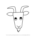 How to Draw a Wild Goat Face for Kids