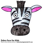 How to Draw a Zebra Face for Kids