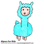 How to Draw an Alpaca for Kids