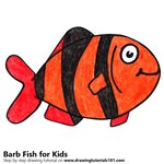 How to Draw a Barb Fish for Kids