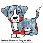 How to Draw a Bernese Mountain Dog for Kids