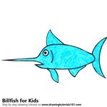 How to Draw a Billfish for Kids