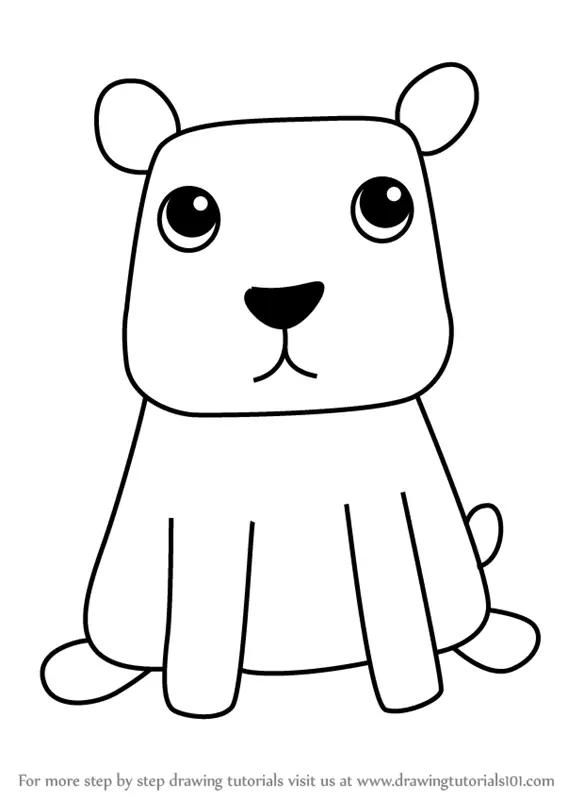 Learn How to Draw a Capybara for Kids (Animals for Kids) Step by Step