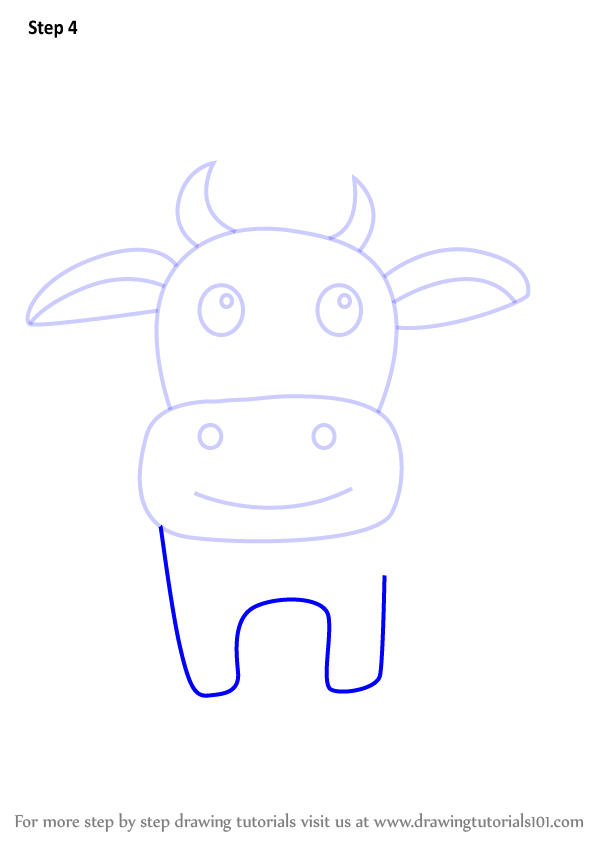 How to Draw a Cow for Kids (Animals for Kids) Step by Step ...