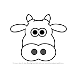 How to Draw Cow Head Cartoon