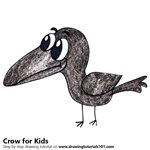 How to Draw a Crow for Kids