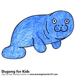 How to Draw a Dugong for Kids