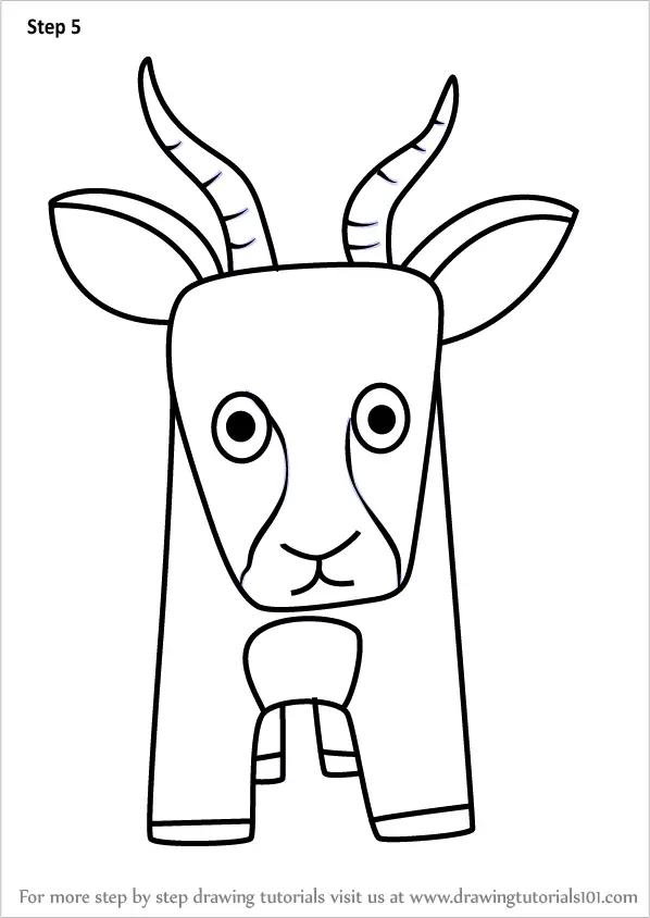 how to draw a gazelle