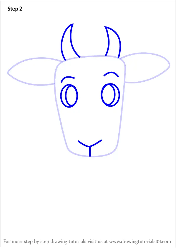 Learn How to Draw a Goat for Kids Easy (Animals for Kids) Step by Step