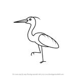 How to Draw a Heron for Kids
