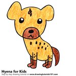 How to Draw a Hyena for Kids