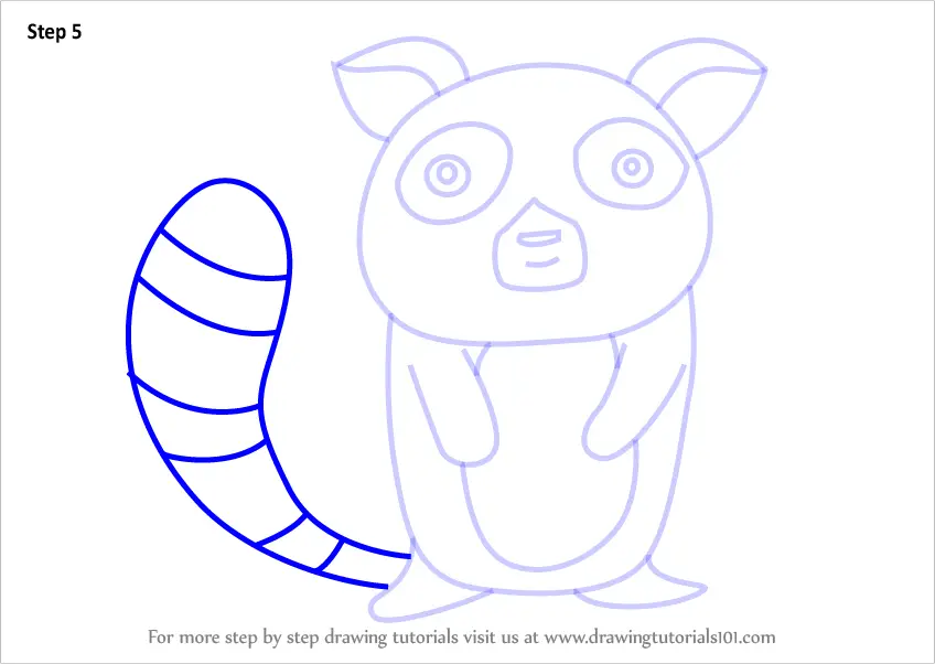 How to Draw a Lemur for Kids (Animals for Kids) Step by Step ...