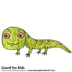 How to Draw a Lizard for Kids