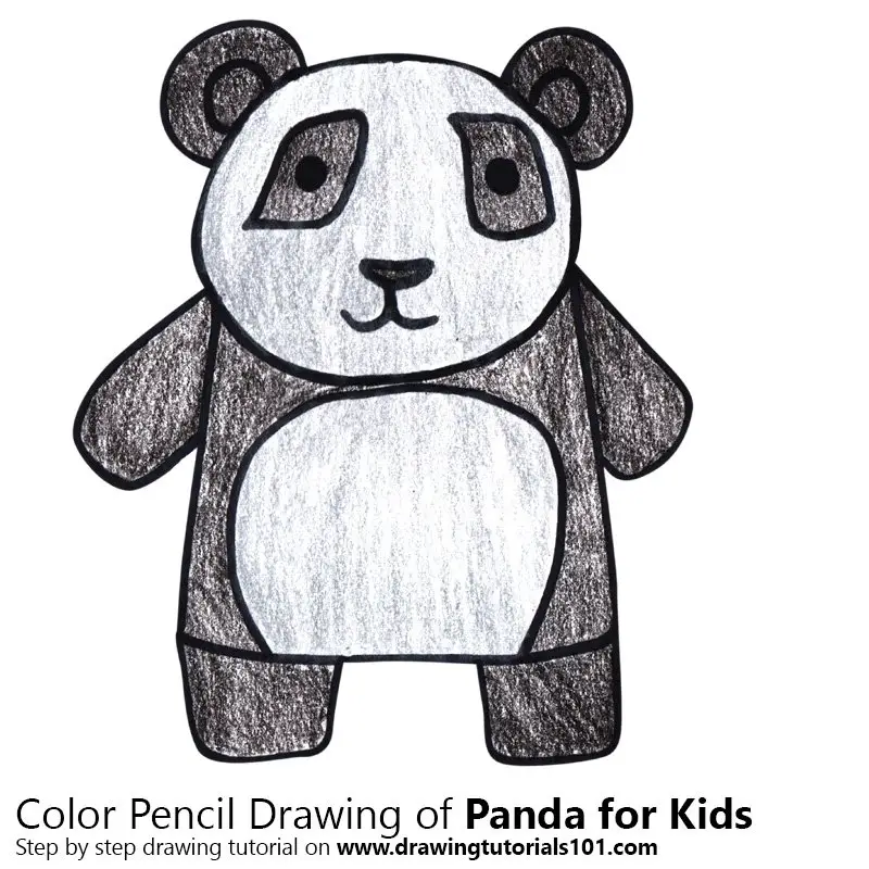 Kids design rug Animals Panda - Detail