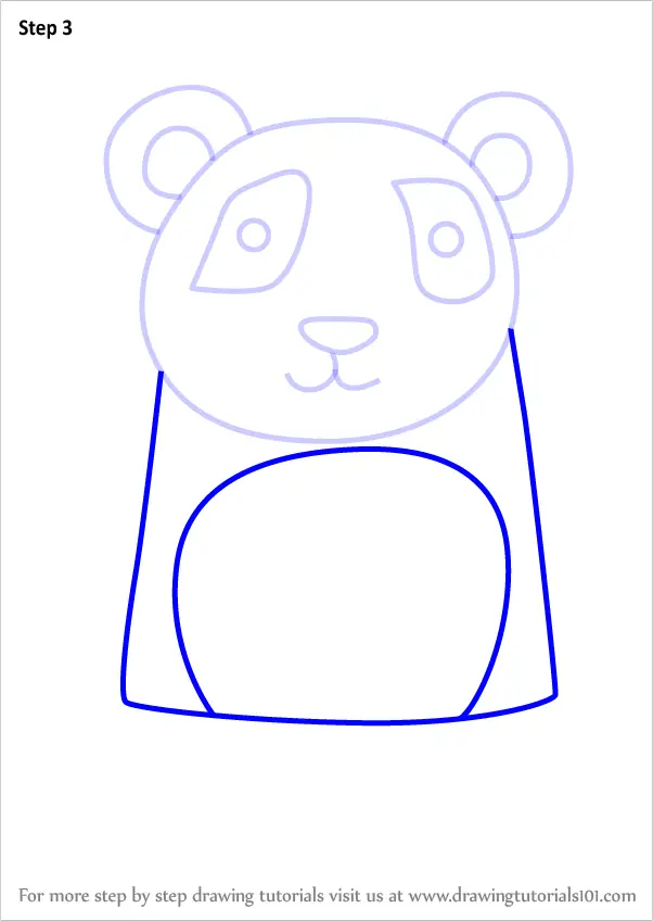 How To Draw A Panda For Kids (animals For Kids) Step By Step 