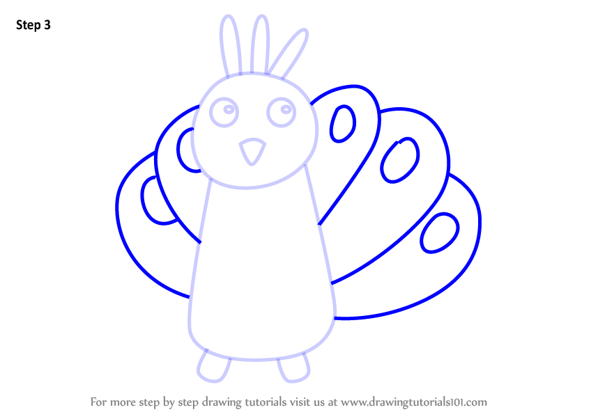 Learn How to Draw a Peacock for Kids Very Easy Animals 