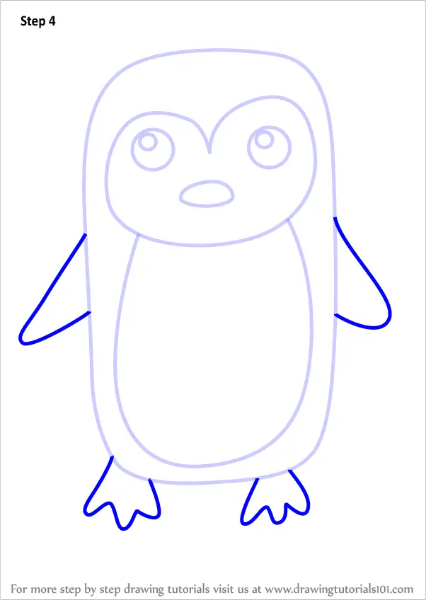 How to Draw a Penguin for Kids Easy (Animals for Kids) Step by Step ...