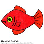 How to Draw a Platy Fish for Kids