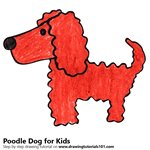 How to Draw a Poodle Dog for Kids