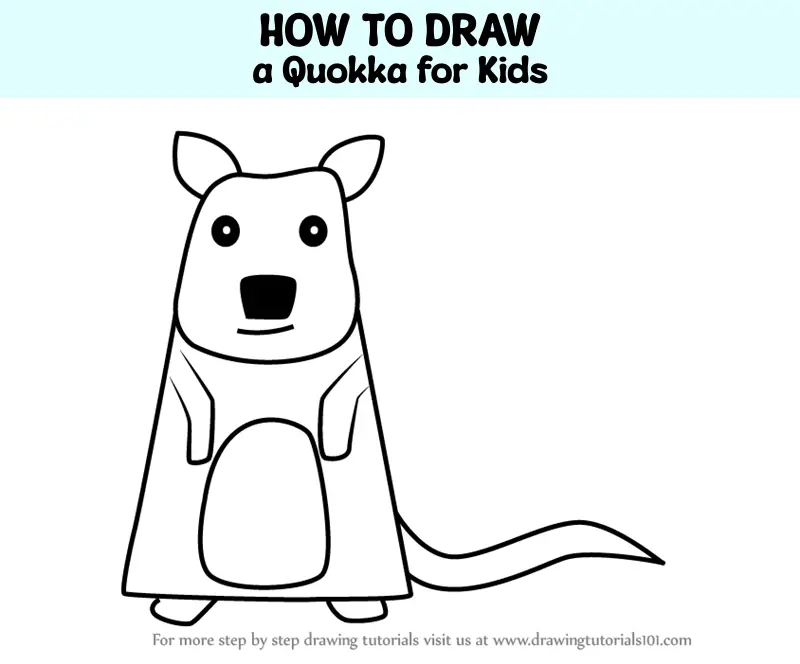 How to Draw a Quokka for Kids (Animals for Kids) Step by Step