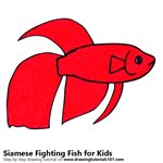 How to Draw a Siamese Fighting Fish for Kids