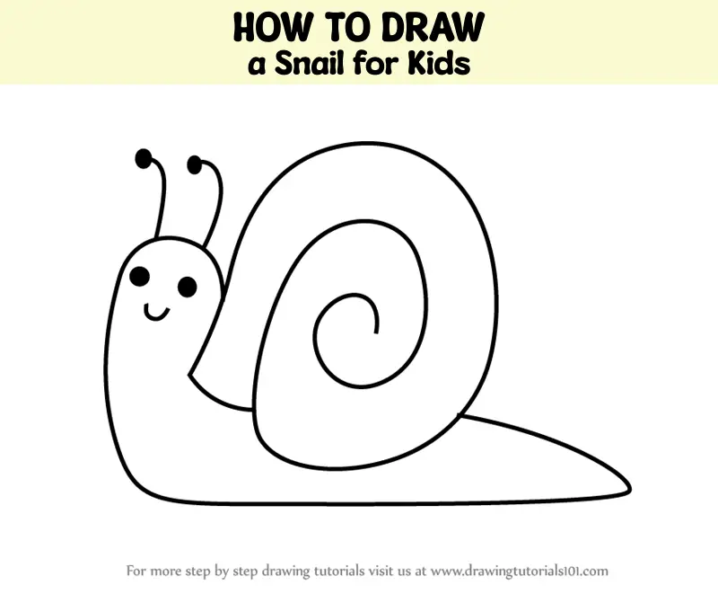 How to Draw Cute Simple Snail | TikTok