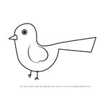 How to Draw a Song Bird for Kids