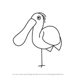 How to Draw a Spoonbill for Kids