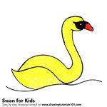 How to Draw a Swan for Kids