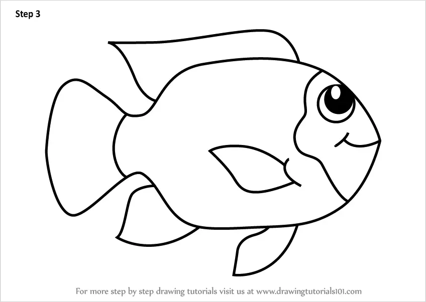 Learn How To Draw A Tilapia Fish For Kids (animals For Kids) Step By 