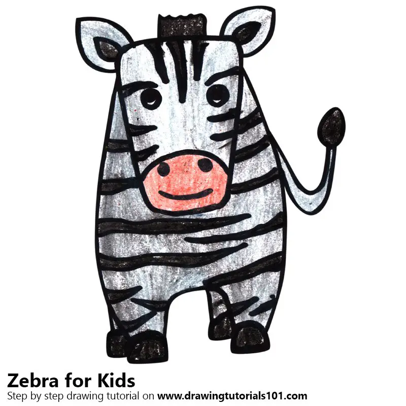 zebra drawing step by step