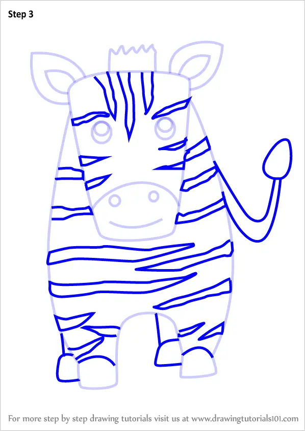 Learn How to Draw a Zebra for Kids Animals for Kids Step 