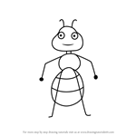 How to Draw an Ant from Letter A