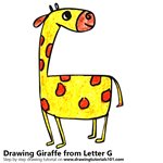 How to Draw a Giraffe from Letter G