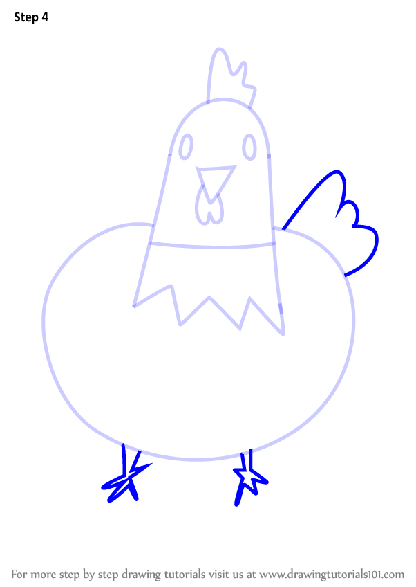 How To Draw A Hen From Letter H (animals With Letters) Step By Step 