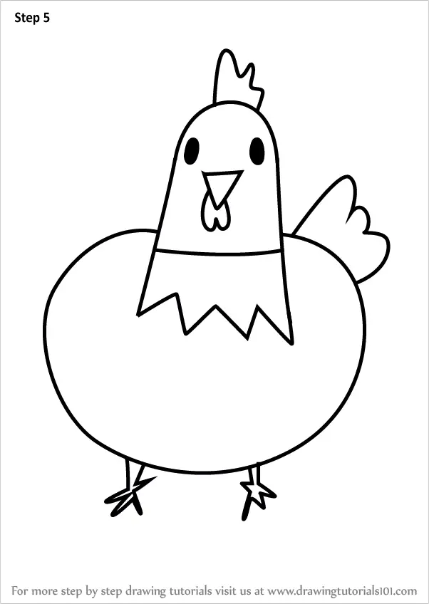 Learn How to Draw a Hen from Letter H Animals with Letters Step by Step   Drawing Tutorials