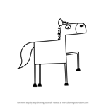 How to Draw a Horse from Letter H