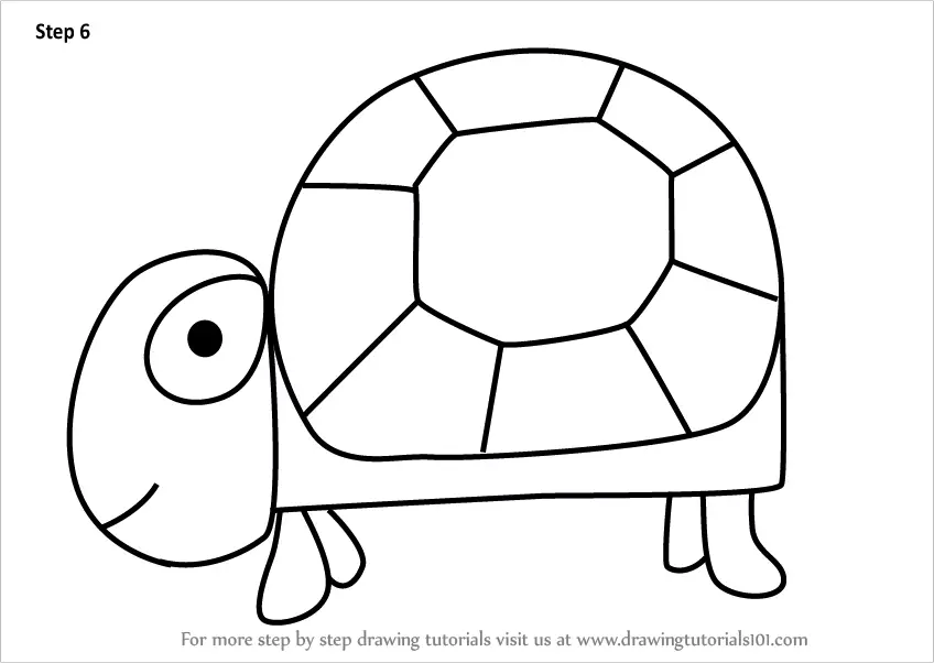 How to Draw a Turtle using Number 9 (Animals with Numbers) Step by Step ...