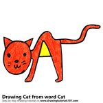 How to Draw a Cat from word Cat