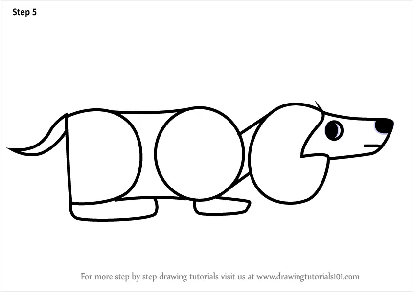 How to Draw a Dog from word Dog (Animals with their Names) Step by Step